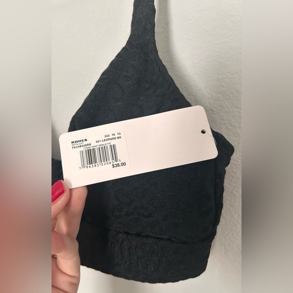 Women's Leopard Twist Front Bikini Top **NWT** M - Picture 10 of 11